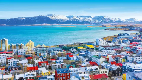 Aussicht auf Islands Hauptstadt Reykjavik-placeholder