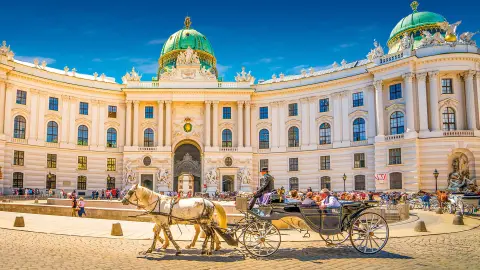 Pferdekutsche vor der Wiener Hofburg-placeholder